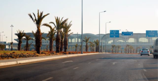 PR FLEX 20® by PR Industrie was used on 297,000 m2 of wearing course in Queen Alia International Airport (Jordan). Picture courtesy of PR Industrie